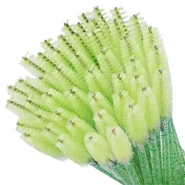 tifanso 200PCS Spoolie Eyelash Brush - Disposable Mascara Brush Wand for Lashes, Eyebrow Eyelash Extension Supplies (Green)