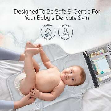 KiddyCare Portable Diaper Changing Pad for Easy Travel