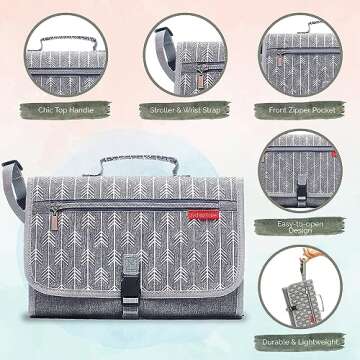 KiddyCare Portable Diaper Changing Pad for Easy Travel