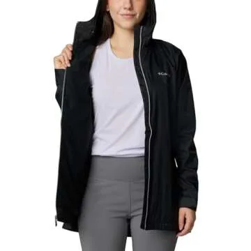 Columbia Women's Plus Size Long Rain Jacket - 2X Size