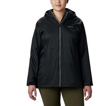 Columbia Women's Plus Size Long Rain Jacket - 2X Size