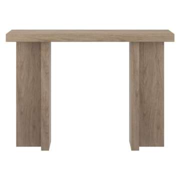 Henn&Hart Dimitra Console Table, 42" Wide, Gray
