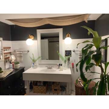 PERMO Vintage Wall Mount Sconce with Milk White Glass Shade