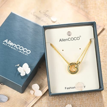 Dainty Gold Friendship Necklace for Women by AllenCOCO