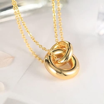 Dainty Gold Friendship Necklace for Women by AllenCOCO