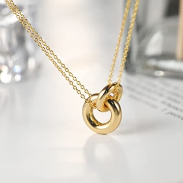 Dainty Gold Friendship Necklace for Women by AllenCOCO
