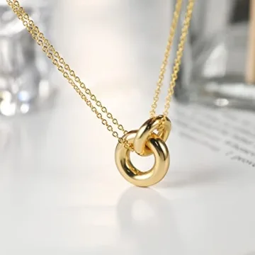Dainty Gold Friendship Necklace for Women by AllenCOCO