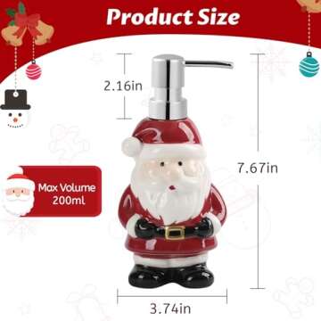 RQYIXI Red Ceramic Soap Dispenser Set for Kitchen