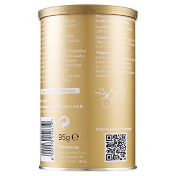 Lavazza Prontissimo! Intenso Instant Coffee - Intense & Flavorful