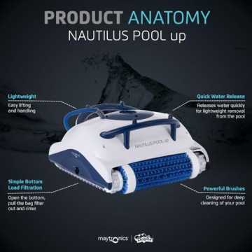 Dolphin Nautilus Pool Up Robotic Vacuum Easy Automated Cleaning