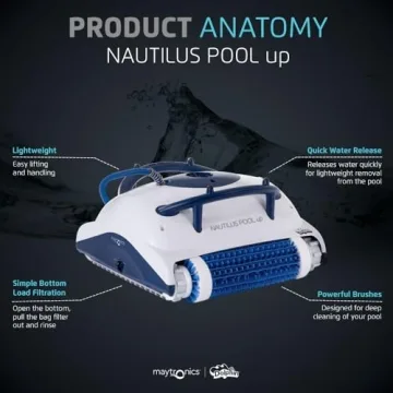 Dolphin Nautilus Pool Up Robotic Vacuum Easy Automated Cleaning