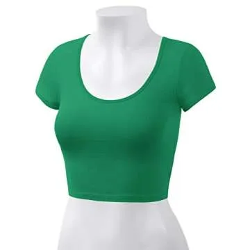 Stylish Women's Cotton Scoop Neck Crop Tops for Every Occasion