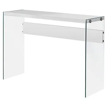 Monarch Specialties Stylish Console Table with Glass Legs