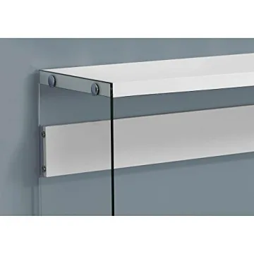 Monarch Specialties Stylish Console Table with Glass Legs