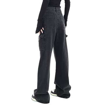 Stylish LONGYIDA Women's High Waisted Cargo Jeans for Comfort