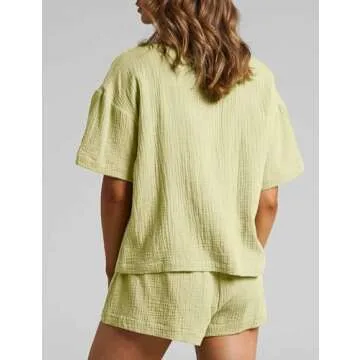 Flygo Women's 2 Piece Summer Cotton Linen Set - Chic Comfort