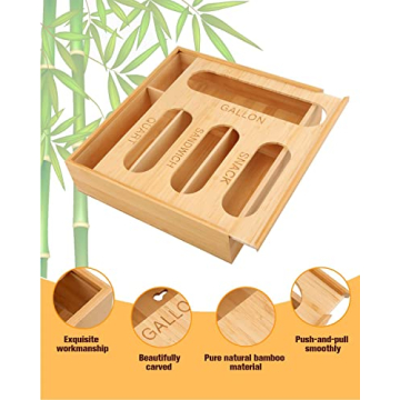 Ziplock Bag Organizer for Stylish Kitchen Storage