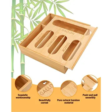 Ziplock Bag Organizer for Stylish Kitchen Storage