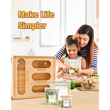 Ziplock Bag Organizer for Stylish Kitchen Storage