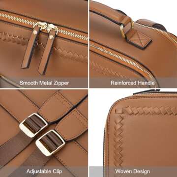 Stylish BOSTANTEN Leather Backpack for 15.6" Laptops