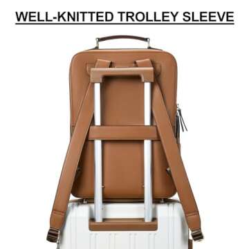 Stylish BOSTANTEN Leather Backpack for 15.6" Laptops