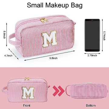 Personalized YOOLIFE Initial Cosmetic Bag for Teens