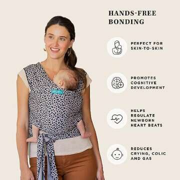 Stylish Moby Baby Wrap Carrier for Hands-Free Parenting