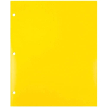 Heavy Duty Plastic 3 Hole Punch Folders 6 Pack Assorted Colors