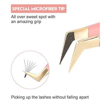 Ms.Queen Lash Extension Tweezers Set for Beautiful Lashes