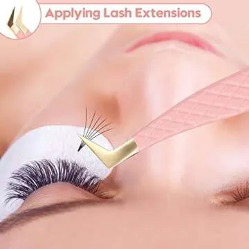 Ms.Queen Lash Extension Tweezers Set for Beautiful Lashes