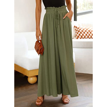 Dokotoo Women's Plus Size Wide Leg Palazzo Pants for Comfort