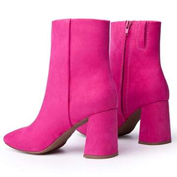 JORYA Women's Stylish Ankle Boots in Hot Pink & More