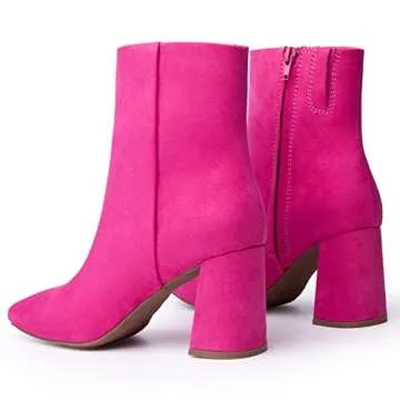 JORYA Women's Stylish Ankle Boots in Hot Pink & More