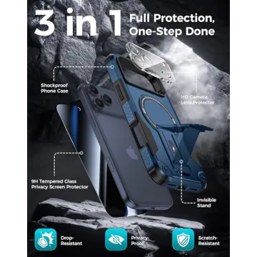 Goton iPhone 17 Pro Case with Privacy & Stand Features