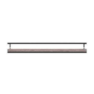 Meangood Floating Shelves Wall Mounted Set of 2, Rustic Wood Wall Storage Shelves for Bedroom,Living Room,Bathroom, Kitchen Brown