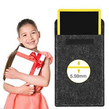 Sketch Pads for Drawing Kids, LEYAOYAO LCD Writing Tablet with Protect Bag Etch a Pads,Colourful Screen Draw Pad Draw Board,Birthday Gifts for 3 4 5 6 Year Old Girls(Yellow,10-Inch)