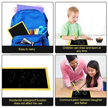 Sketch Pads for Drawing Kids, LEYAOYAO LCD Writing Tablet with Protect Bag Etch a Pads,Colourful Screen Draw Pad Draw Board,Birthday Gifts for 3 4 5 6 Year Old Girls(Yellow,10-Inch)