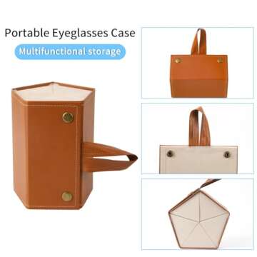 Kechmnew Sunglasses Travel Organizer Case,Valentine's Day Gift for Women Men -Hanging Eyeglasses Storage Box