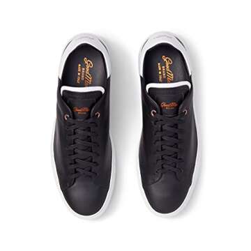 Good Man Brand Men's Italian Leather Legend Z Sneaker, Black/White, Size 9