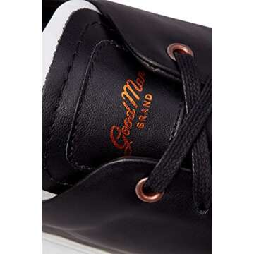 Good Man Brand Men's Italian Leather Legend Z Sneaker, Black/White, Size 9