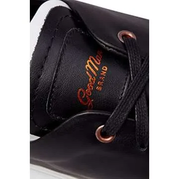 Good Man Brand Men's Italian Leather Legend Z Sneaker, Black/White, Size 9