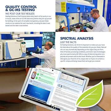 Healing Solutions Organic Lemon Essential Oil for Diffusers & More