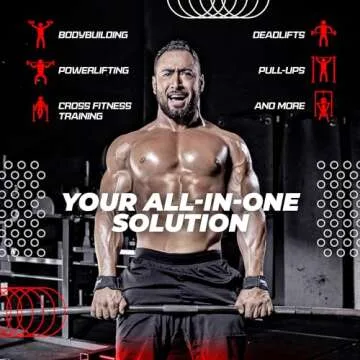 JerkFit Death Grips, Lifting Straps for Deadlifts, Pull Ups, and Heavy Shrugs, with Padded Support, Palm Protection & Increased Grip for Heavy Pull Lifts (Small)