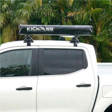 KickAss Instant Ensuite Camping Shower Tent Awning for Cars - Use on Jeep, Toyota, Great 4x4 Accesso...