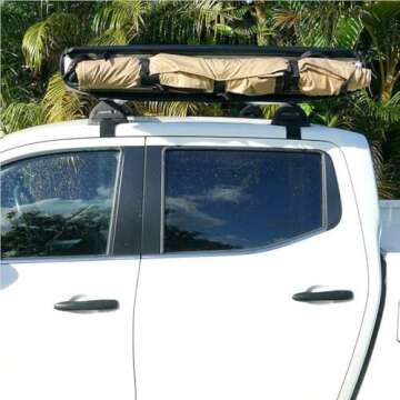 KickAss Instant Ensuite Camping Shower Tent Awning for Cars - Use on Jeep, Toyota, Great 4x4 Accessory Perfect for Camping, Off Roading, Boating, Fishing, Travel, RV's, Festivals, Road Trips