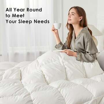 Homemate Goose Down Comforter for Year-Round Comfort