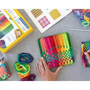 Friendly Loom | 7" Traditional Potholder Loom Kit Plus | Craft 6 Cotton Potholders