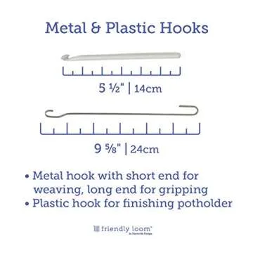 Friendly Loom | 7" Traditional Potholder Loom Kit Plus | Craft 6 Cotton Potholders