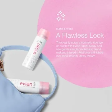 Evian Facial Spray, 1.7 oz. Travel Duo - Instantly Hydrate - Refresh Skin - Revive Makeup - TSA Compliant - All Skin Types - French Alps Skincare
