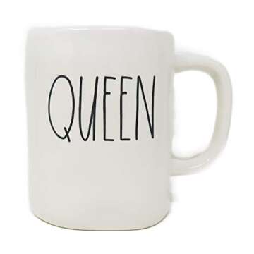 Rae Dunn by Magenta QUEEN Ceramic LL Coffee Mug
